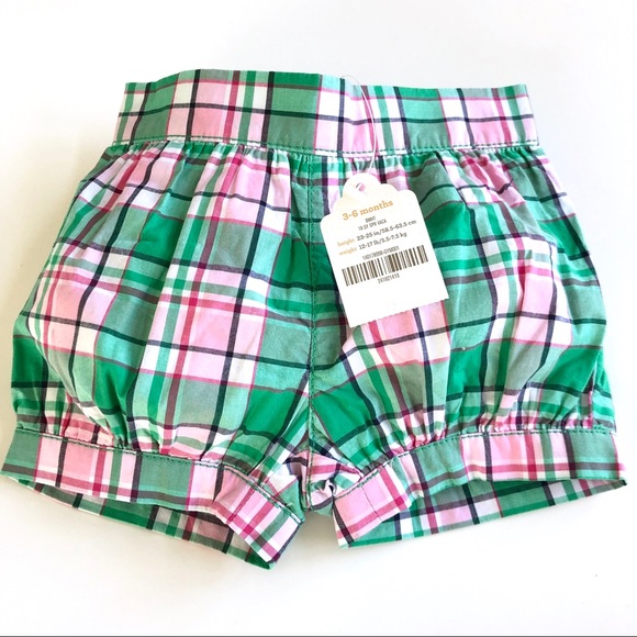 NWT Baby Girl Pink Plaid Bubble Shorts 3-6 months - Picture 3 of 4